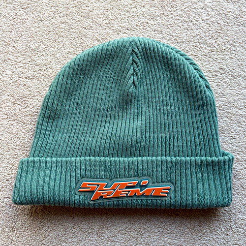Supreme green acrylic knit - green,