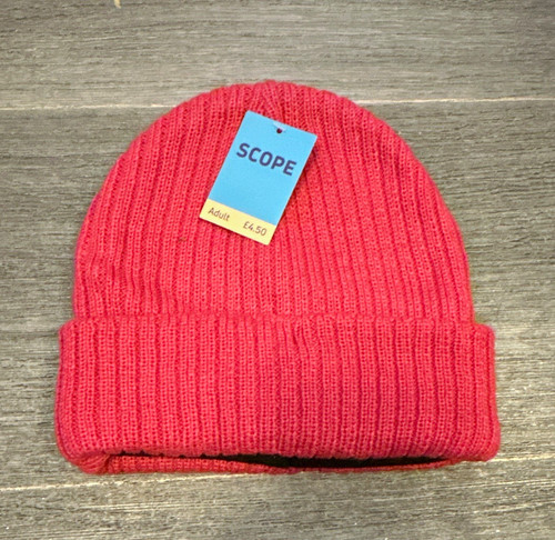 Scope red knitted beanie hat - beanie,