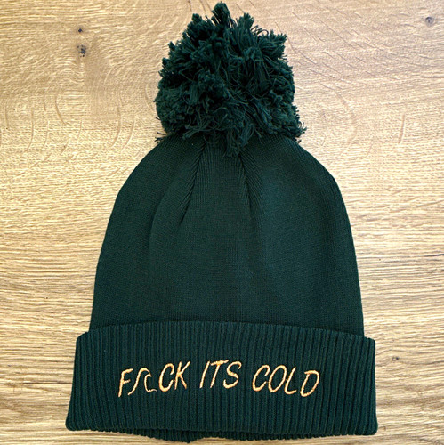 Beechfield green knit bobble - green,