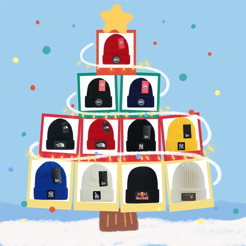 Adults warm knitted beanie - adults, hat
