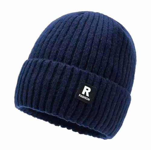 Navy men winter beanie - winter, hat