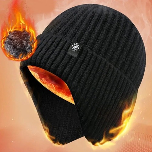 Mens winter knitted peaked cap - mens,
