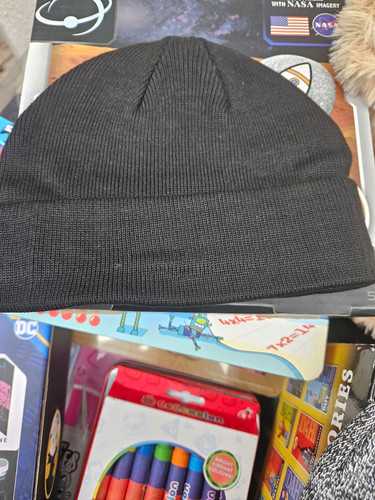 Asos mens black knit beanie - black,