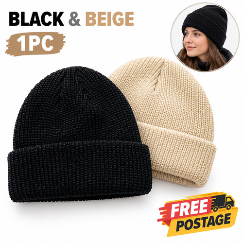 Unisex knitted beanie - knitted, hat