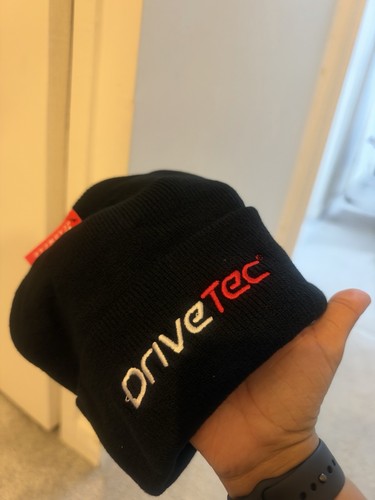 Black winter beanie - black,