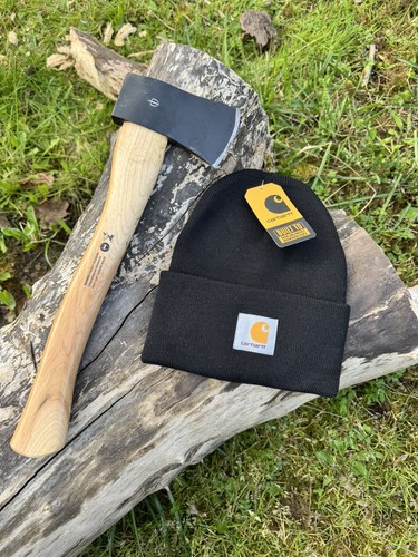 Black cuffed beanie - black,