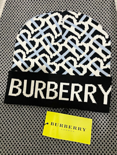 Black white blue - knit, monogram