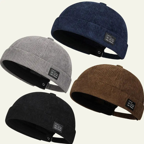 Unisex corduroy docker cap - unisex,